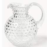 Brocca in vetro soffiato Hobnail 2 L