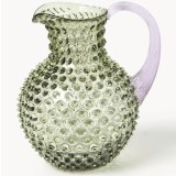 Brocca in vetro soffiato Hobnail 2 L