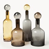 Set di 4 bottiglie decorative in vetro soffiato Bubbles