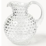 Brocca in vetro soffiato Hobnail 2 L